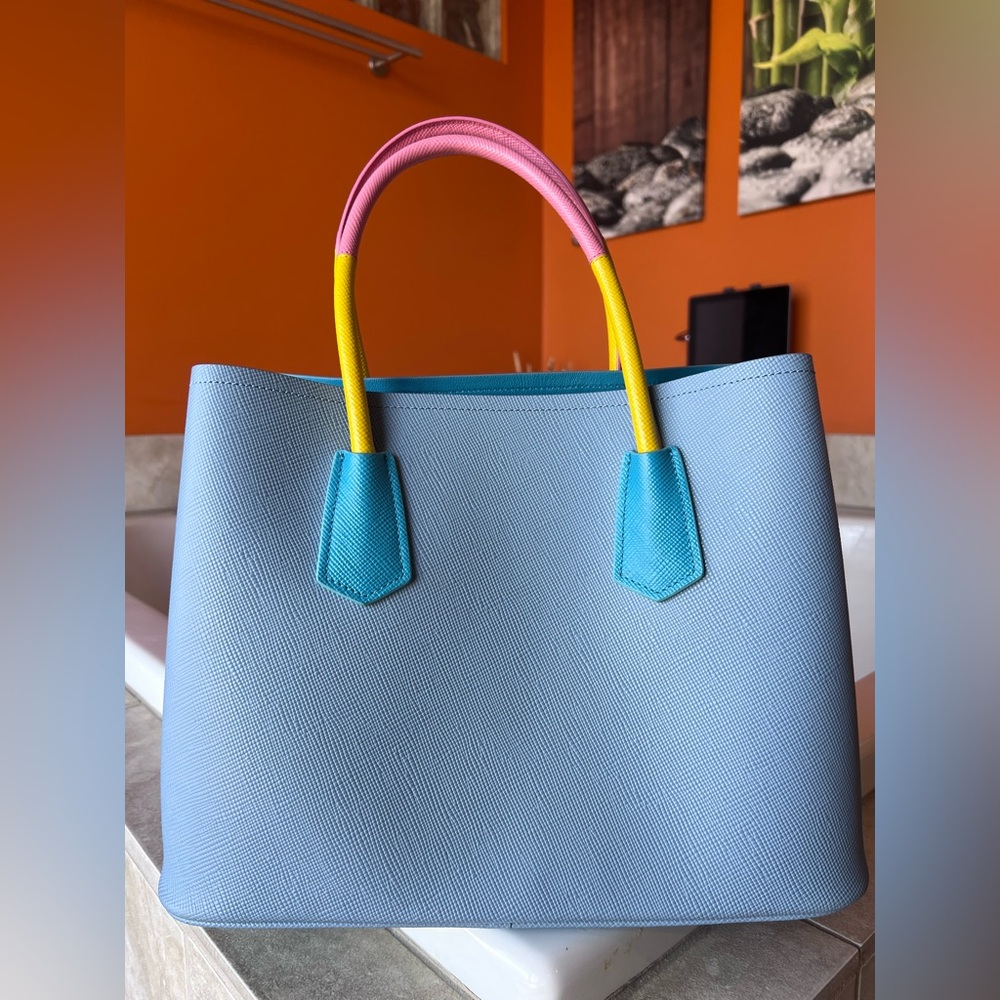 SOLD PRADA Saffiano Cuir Small Double Bag - Picture 5 of 7